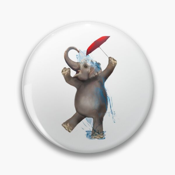 Item preview, Heavy Rain, Baby Elephant Dancing in the Rain with Umbrella designed and sold by DonkeyPenguin.