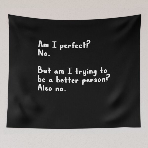 Item preview, Am I perfect No But am I trying to be a better person Also no  designed and sold by AnimaLovers.