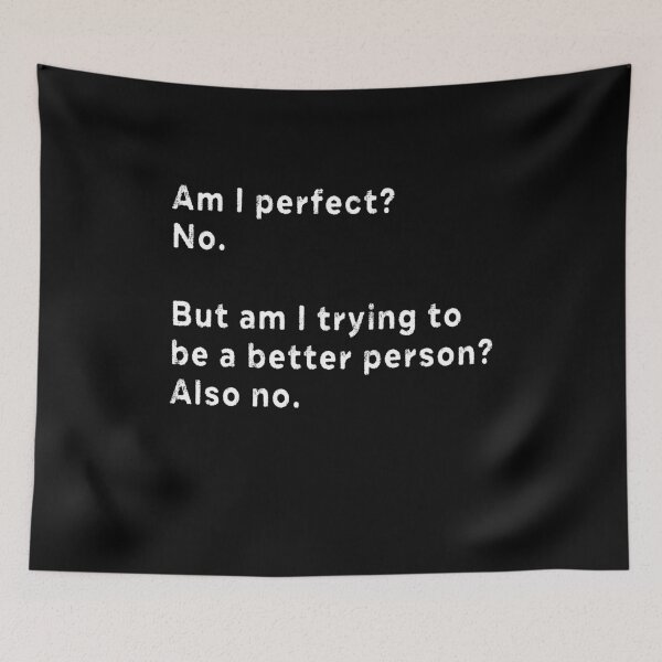 Item preview, Am I perfect No But am I trying to be a better person Also no  designed and sold by AnimaLovers.