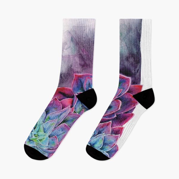 Item preview, Colorful succulents in watercolor designed and sold by Kelly Roy.