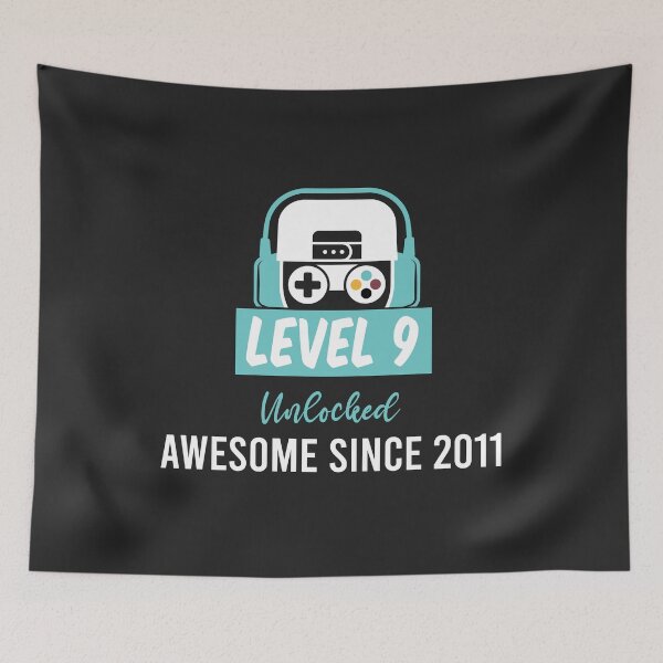 Item preview, Level 9 Unlocked Awesome Since 2011 T-shirt , Funny T-shirt , Gift T-shirt designed and sold by Naufaal.