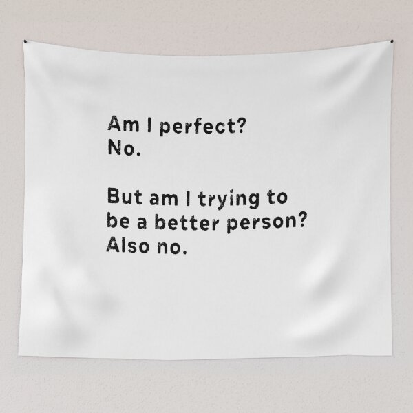 Item preview, Am I perfect No But am I trying to be a better person Also no  designed and sold by AnimaLovers.