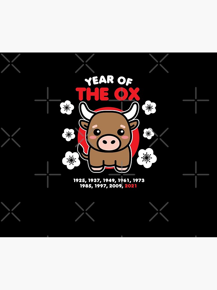 Year of the Ox 2021 Cute Kawaii Chinese New Year Animal by DetourShirts