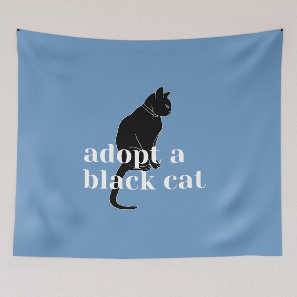 Item preview, Adopte un gato negro - Arte original designed and sold by Brat-Cat-Shirts.