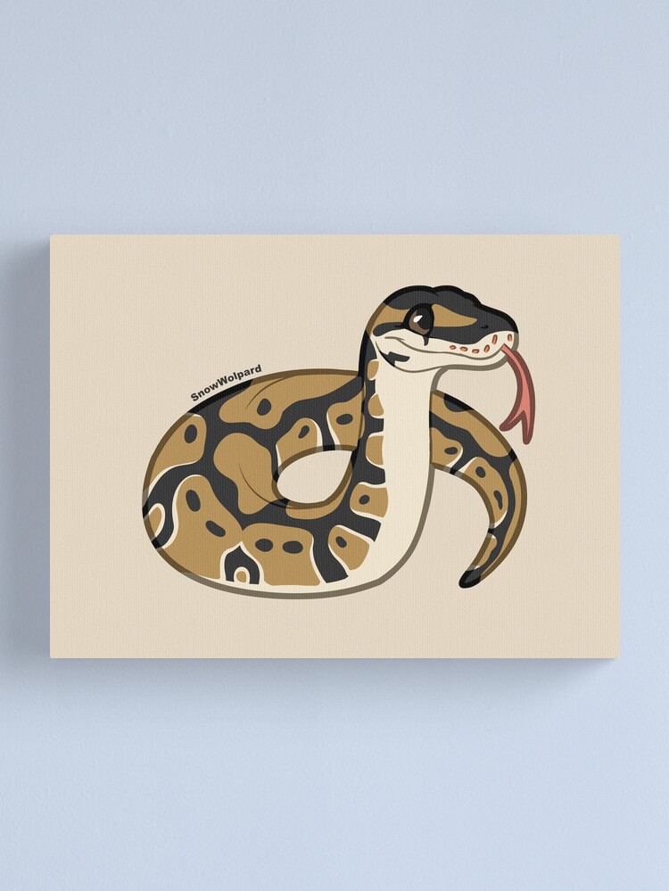 Thumbnail 2 of 3, Canvas Print, Little Ball Python designed and sold by SnowWolpard.