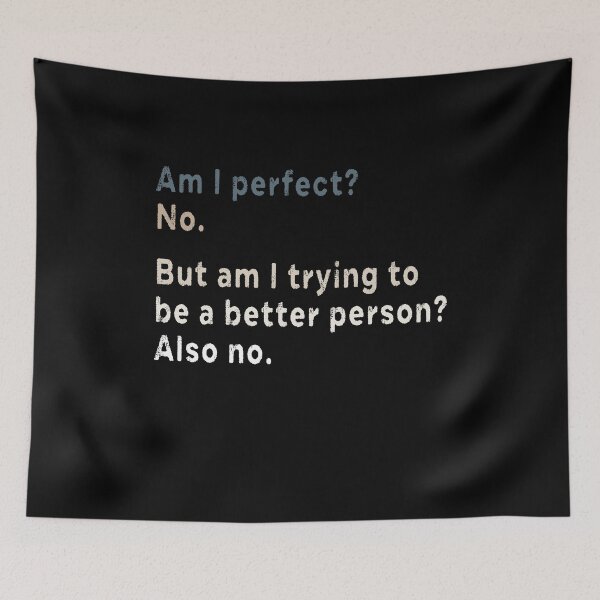 Item preview, Am I perfect No But am I trying to be a better person Also no  designed and sold by AnimaLovers.