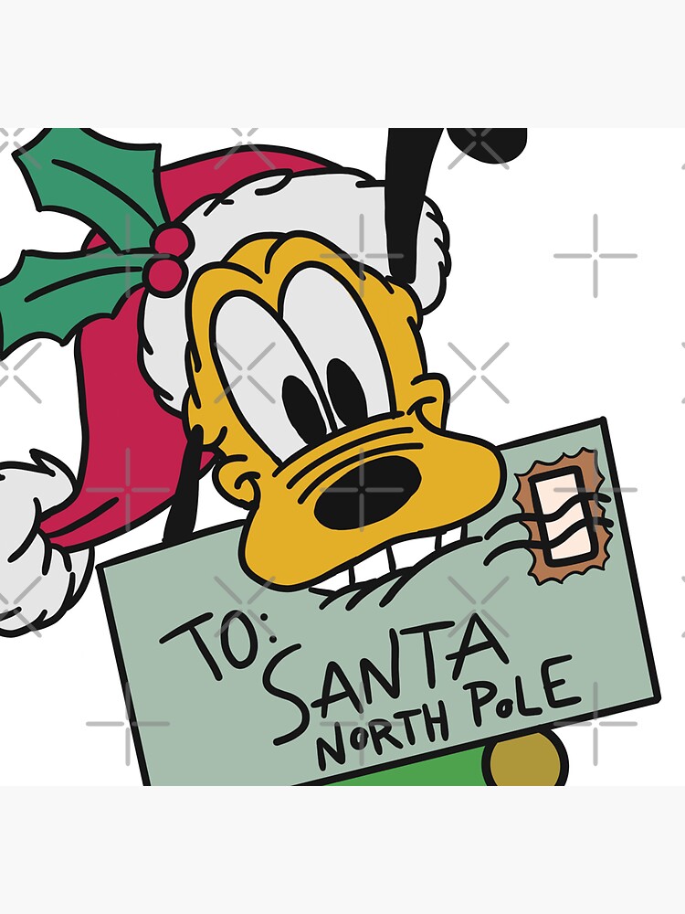 Pluto from Mickey Mouse Christmas card | Sticker