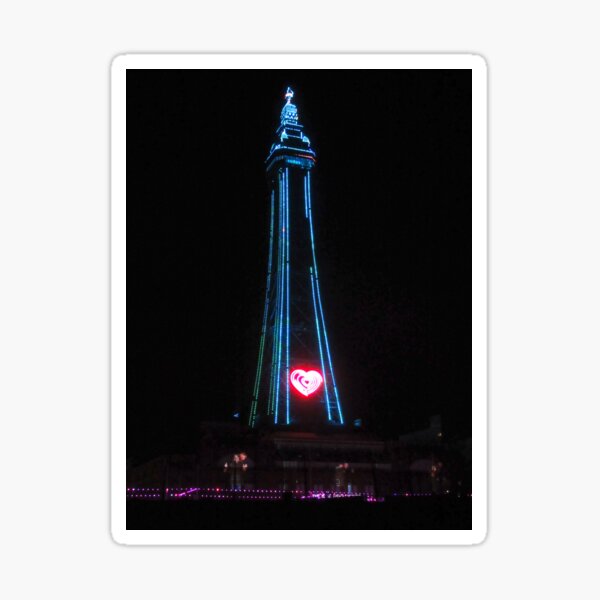 Vista previa del artículo con la obra «Hermosas luces nocturnas de la Torre de Blackpool», diseñado y vendido por Andrew Morrell.