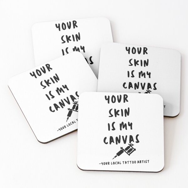 Item preview, Your skin is my canvas - best female tattoo artist in town Tattooed junkie design gifts ink culture beards barber awesome super power tacos tequila designed and sold by CJCTEES.