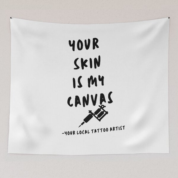 Item preview, Your skin is my canvas - best female tattoo artist in town Tattooed junkie design gifts ink culture beards barber awesome super power tacos tequila designed and sold by CJCTEES.