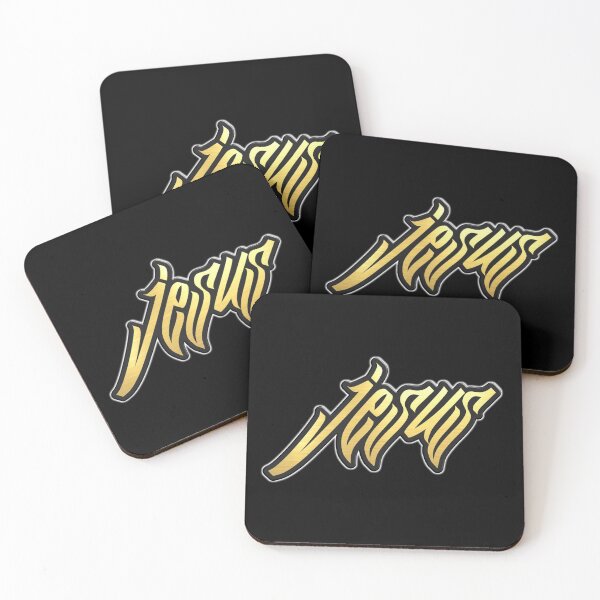 Item preview, Shiny black and Gold JESUS word ver6 designed and sold by smARTwork.