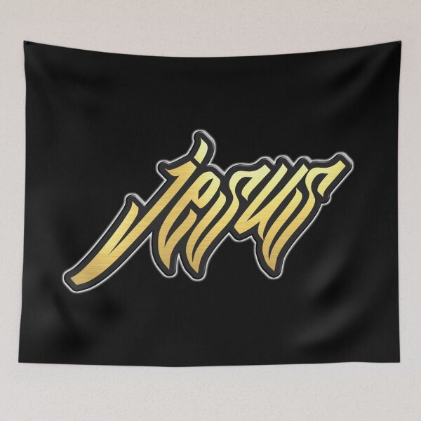 Item preview, Shiny black and Gold JESUS word ver6 designed and sold by smARTwork.