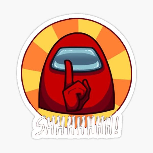 Among Us Shhhhh Stickers | Redbubble