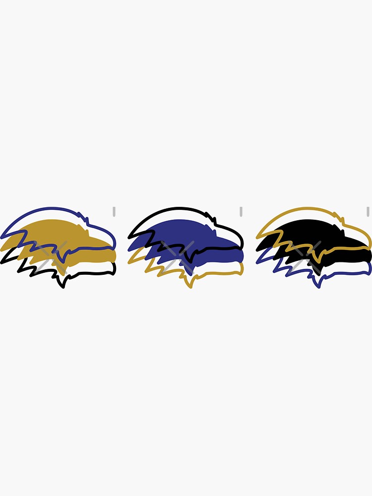 Baltimore Ravens Pattern, Black Background' Sticker for Sale by brittlouise