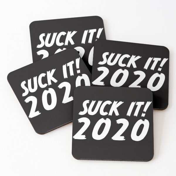 Artikelvorschau, Saugen Sie es 2020! Attitude T-Shirt, Weiß auf schwarzem T-Shirt, Geschenk für Familie und Freunde entworfen und verkauft von burlybot.