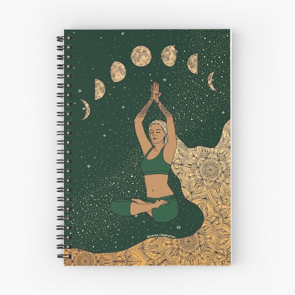 Item preview, Meditation Yoga Girl Moon Phases designed and sold by sierratruong.