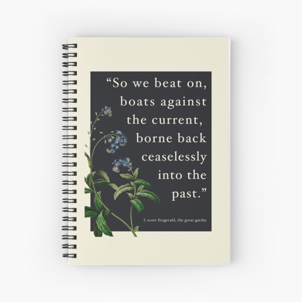 Item preview, "Boats Against The Current" Great Gatsby Quote designed and sold by sky stephens.