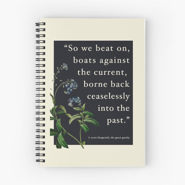 Item preview, "Boats Against The Current" Great Gatsby Quote designed and sold by sky stephens.