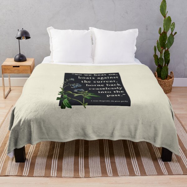 Item preview, "Boats Against The Current" Great Gatsby Quote designed and sold by sky stephens.