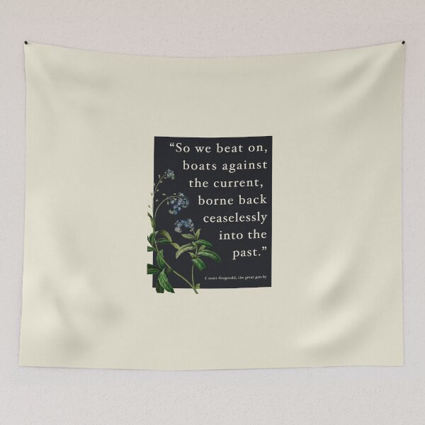 Item preview, "Boats Against The Current" Great Gatsby Quote designed and sold by sky stephens.