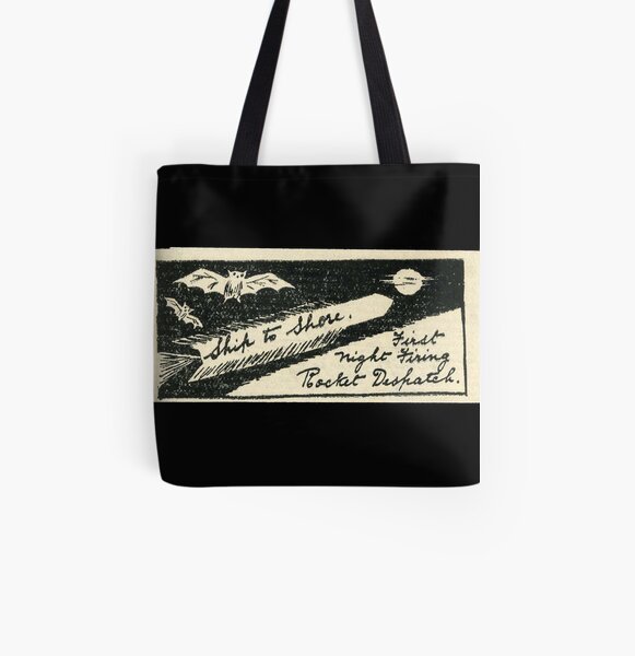 Vintage label - rocket mail from the 30s. India Rocket mail All Over Print Tote Bag