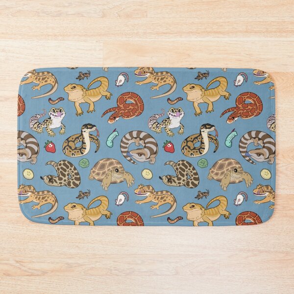 Item preview, Reptile Pets Pattern - Blue designed and sold by SnowWolpard.