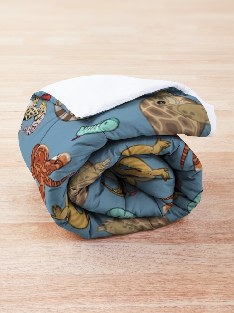 Alternate view of Reptile Pets Pattern - Blue Comforter