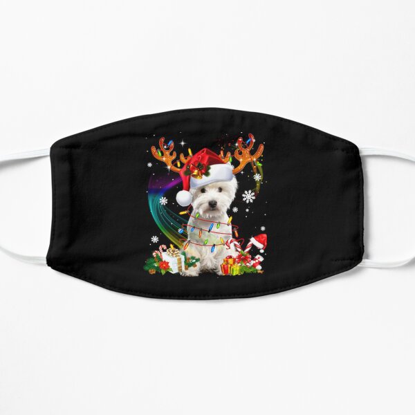 Westie Reindeer Christmas Tree Lights Mask