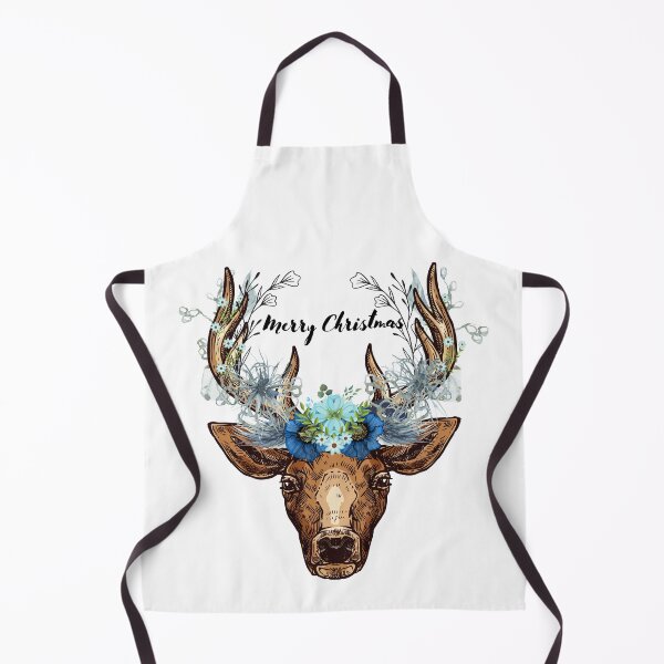 Item preview, Farmhouse Botanical Floral Deer Head Horns Rack Merry Christmas designed and sold by Drnksuzys.