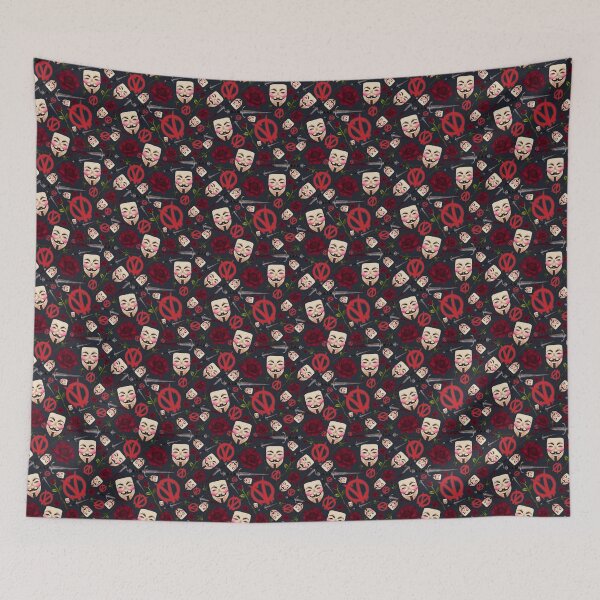 Item preview, V for vendetta but it’s a looping pattern designed and sold by Freckles Fernicola.
