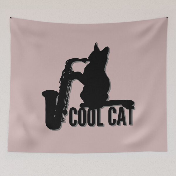 Item preview, Cool Cat Saxophone Player  designed and sold by CozyMarket.
