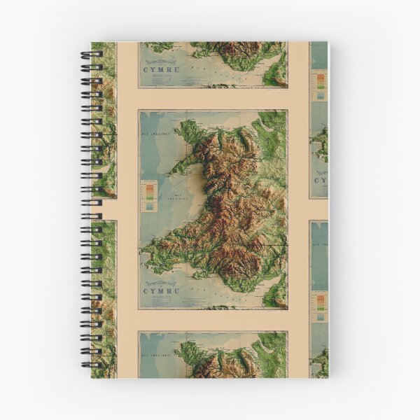 Item preview, 1913 Wales Relief Map 3D digitally-rendered designed and sold by ThinkAboutMaps.