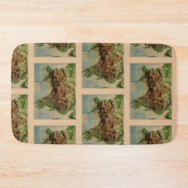 Item preview, 1913 Wales Relief Map 3D digitally-rendered designed and sold by ThinkAboutMaps.