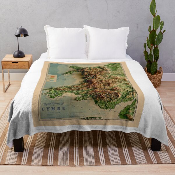 Item preview, 1913 Wales Relief Map 3D digitally-rendered designed and sold by ThinkAboutMaps.