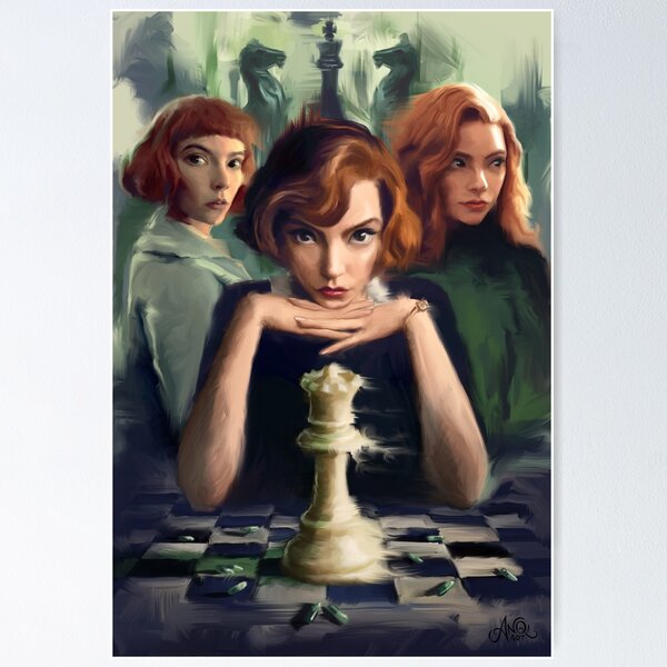 The Queens Gambit Chess Opening Poster Fine Art Print Greeting Card for  Sale by Jorn van Hezik