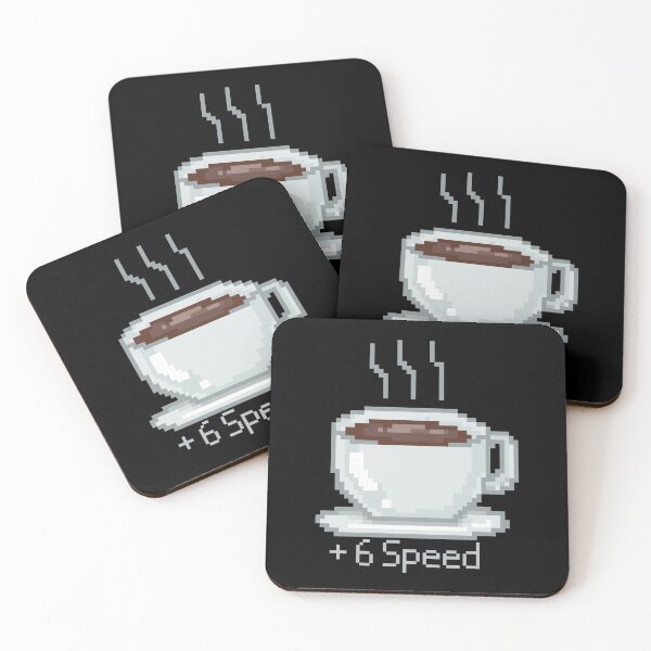 Item preview, Pixelated Coffee Cup Plus 6 Speed designed and sold by MixedBagMerch.