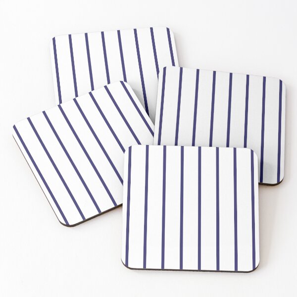 Item preview, Narrow navy blue and white stripes designed and sold by LittleBettyMakes.