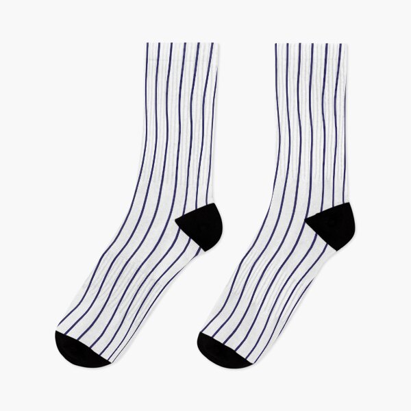 Item preview, Narrow navy blue and white stripes designed and sold by LittleBettyMakes.