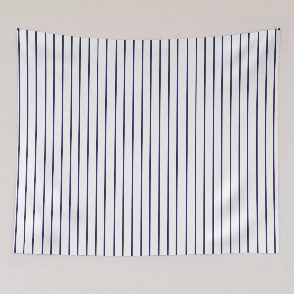 Item preview, Narrow navy blue and white stripes designed and sold by LittleBettyMakes.