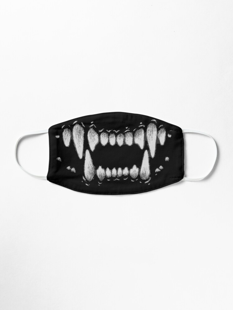 Masque Montrez Des Dents De Loup En Colere Grattoir Personnalise Concu Pour Les Garder A Distance Par Krothschild Redbubble