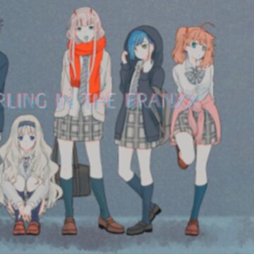 Anime. Darling in the FranXX art. Zero Two. Kokoro. Miku. Ichigo. Ikuno  Sticker for Sale by LezaZechel