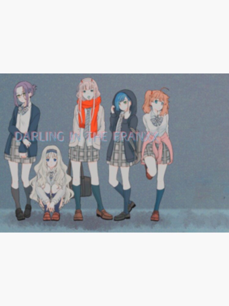 Anime. Darling in the FranXX art. Zero Two. Kokoro. Miku. Ichigo. Ikuno  Sticker for Sale by LezaZechel