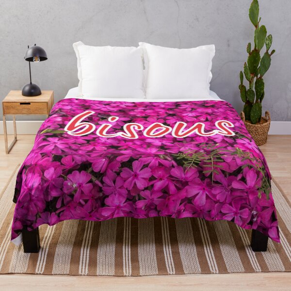 Item preview, Cute Purple Flowers with "Kiss You" - In French designed and sold by TheVine.