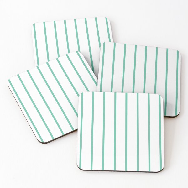 Item preview, Narrow aqua and white stripes designed and sold by LittleBettyMakes.