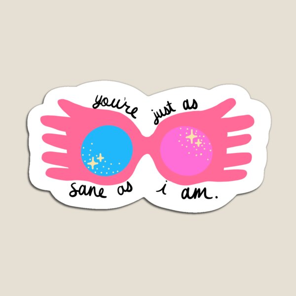 Magnet for Sale avec l'œuvre « Sticker lunettes luna lovegood » de  l'artiste kylee-massey