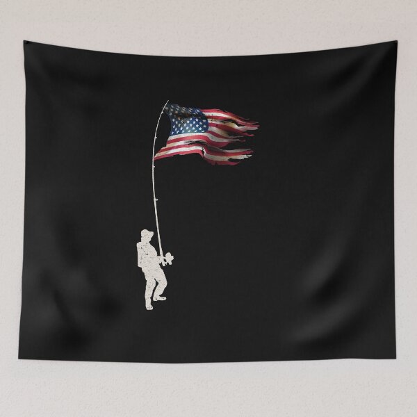 Item preview, Vintage Fishing Rod American Flag Funny Fishing Gift designed and sold by CreativeGift.