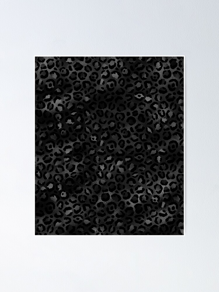 Black Leopard Print, Black Cheetah, Black, Leopard Print, Leopard Pattern,  Animal Print | Poster