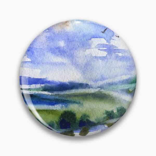 Item preview, Charming Watercolor Riverscape designed and sold by adortopia.