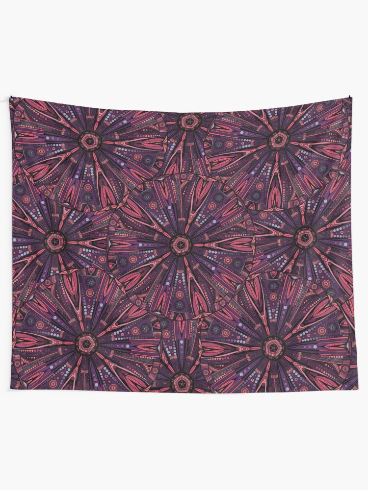 Alternate view of Underwater Urchin Mandala Tapestry