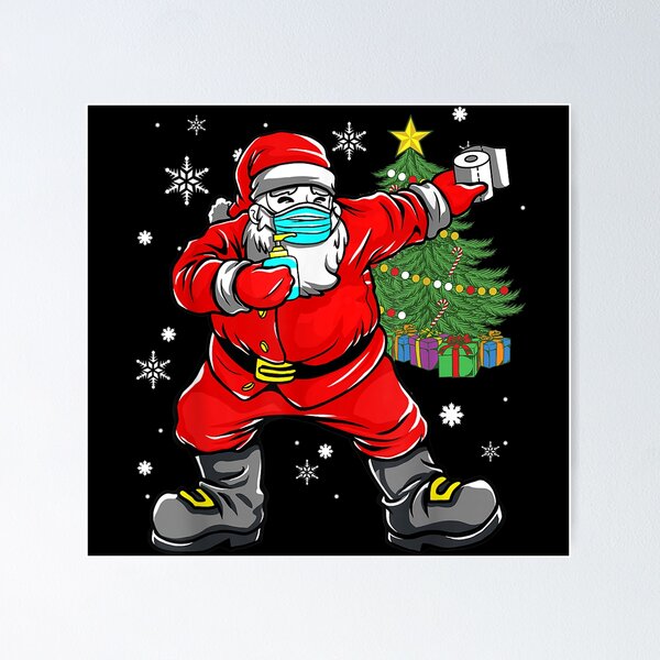 Item preview, 2020 Ugly Sweater Design - Funny Santa Wearing Mask designed and sold by howardbarrac.